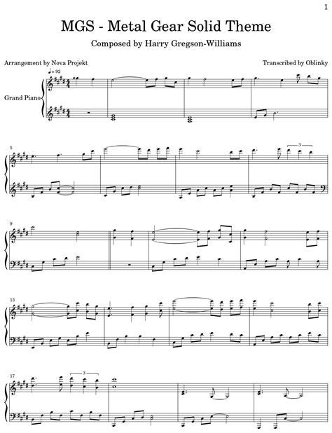 metal gear solid theme piano sheet music|MGS .